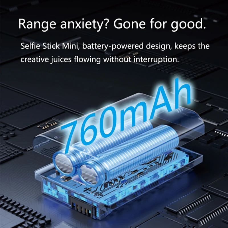 Mini monitor de selfie para telemóvel com suporte magnético sem fios