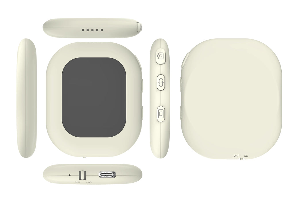 Mini monitor de selfie para telemóvel com suporte magnético sem fios