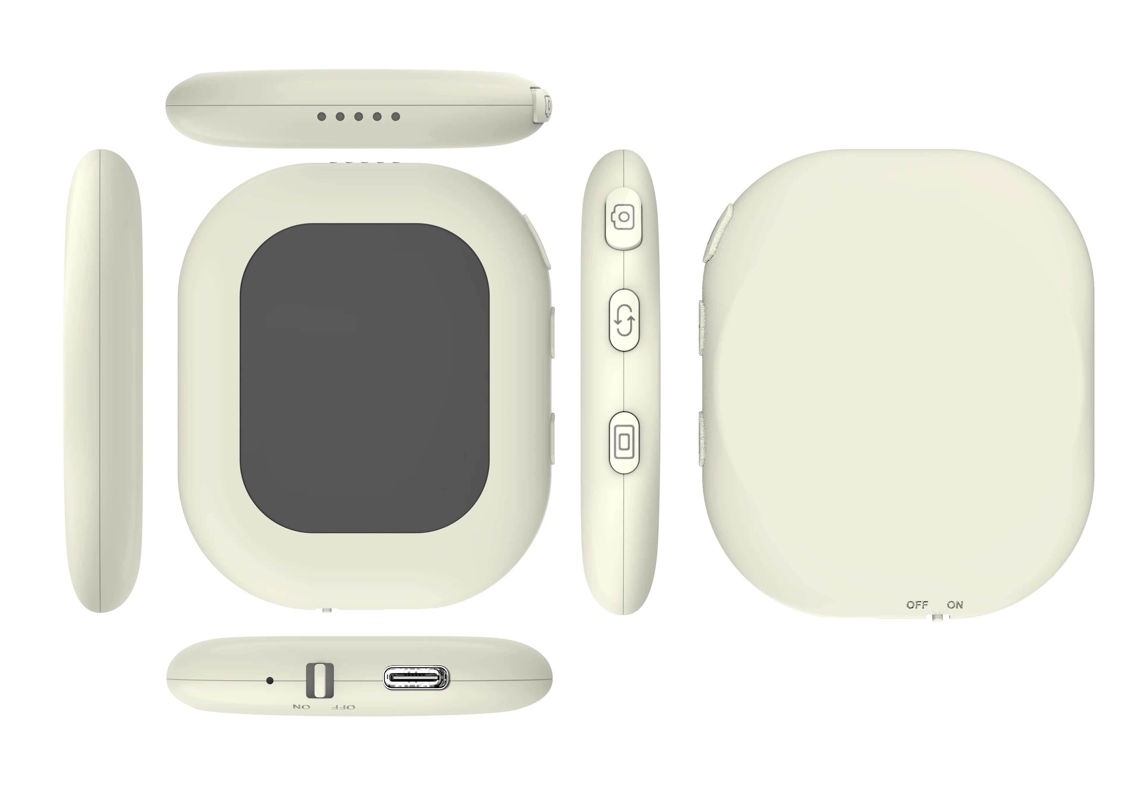 Mini monitor de selfie para telemóvel com suporte magnético sem fios