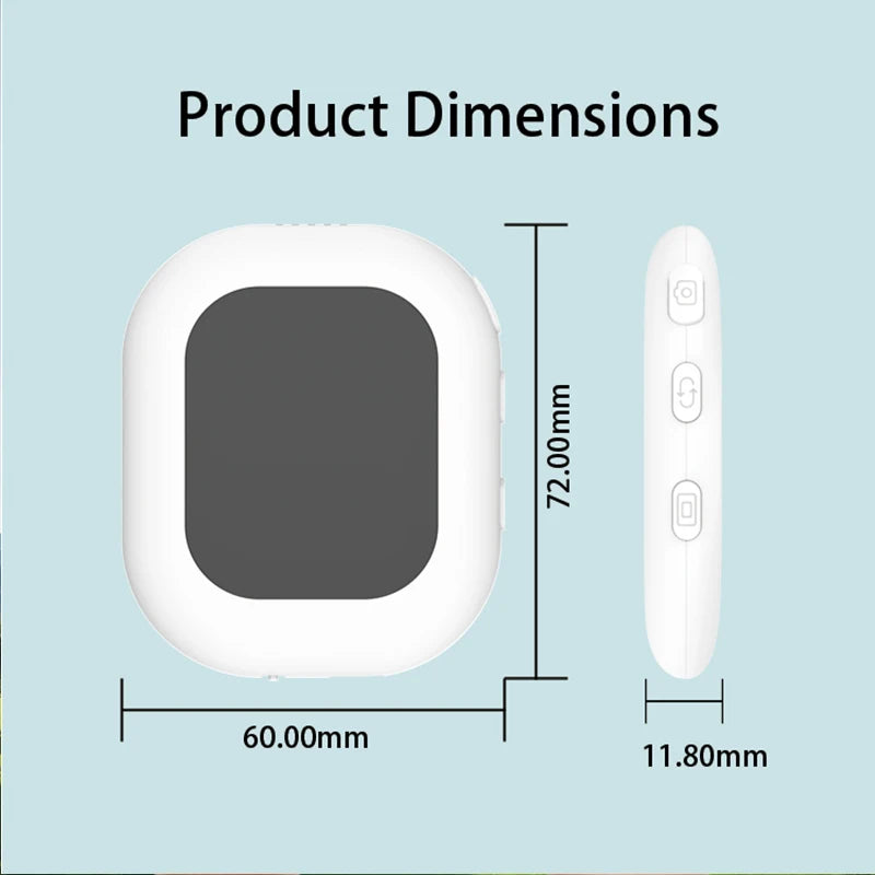 Mini monitor de selfie para telemóvel com suporte magnético sem fios