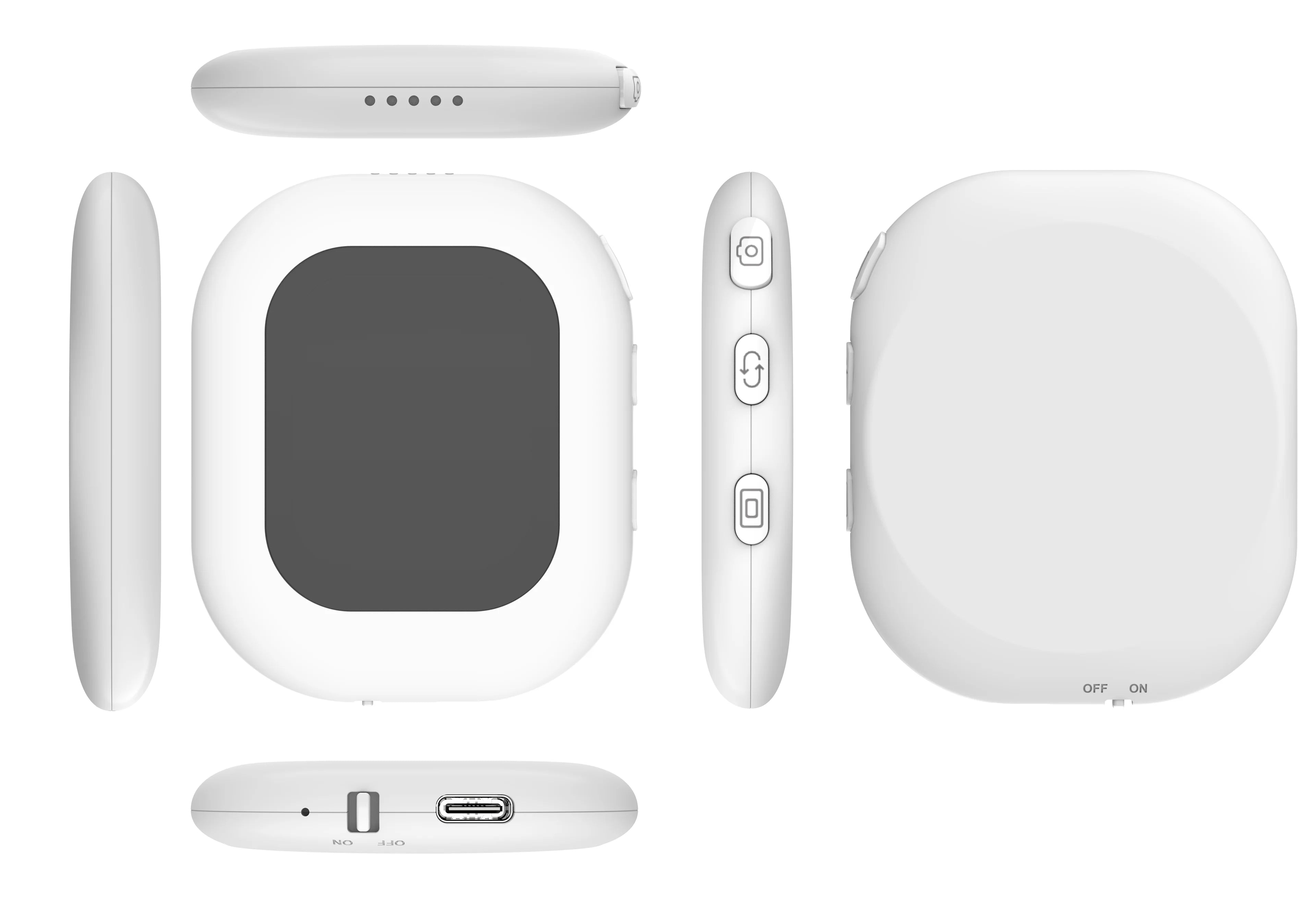 Mini monitor de selfie para telemóvel com suporte magnético sem fios