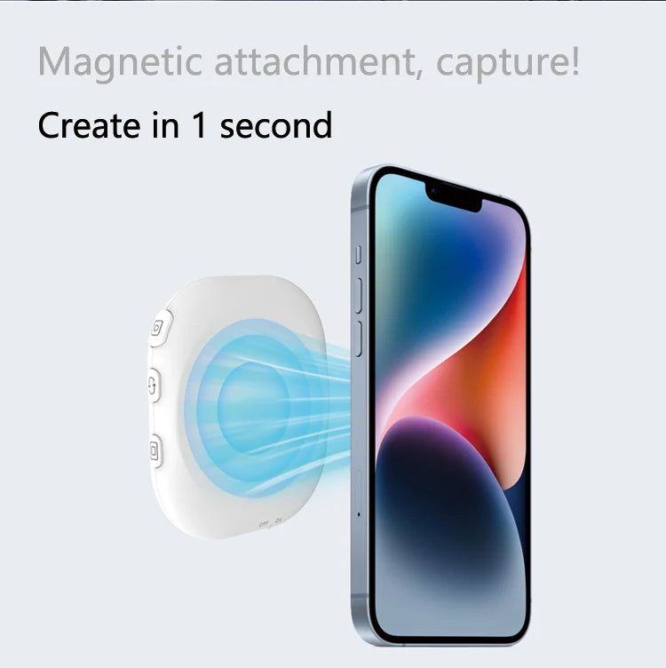 Mini monitor de selfie para telemóvel com suporte magnético sem fios